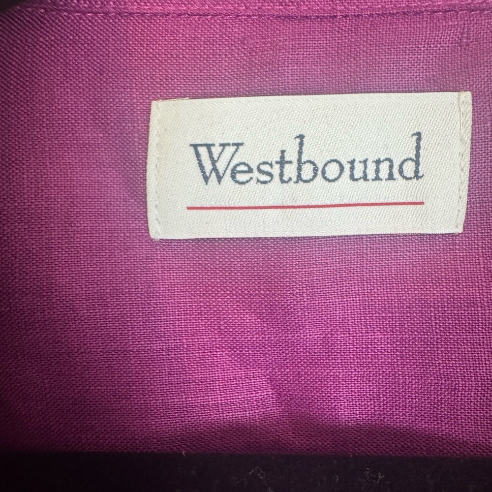 Westbound Vibrant Purple Long Sleeve Linen Shirt - Picture 9 of 10